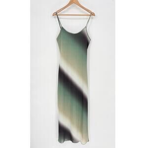 See You Monday Green Ombre Multicolored Maxi Dress Size L